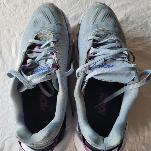 HOKA one one Elevon 2Women's Gray and Purple Sneakers Size 9 - Picture 6 of 13